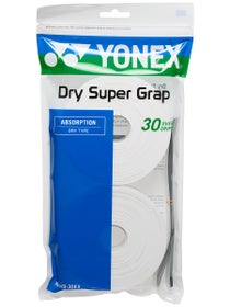 Yonex Dry Super Grap Overgrip 30 Pack White