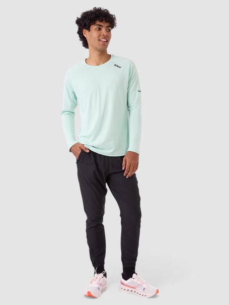 2XU Mens Aero Long Sleeve Digital Mint
