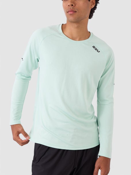 2XU Mens Aero Long Sleeve Digital Mint