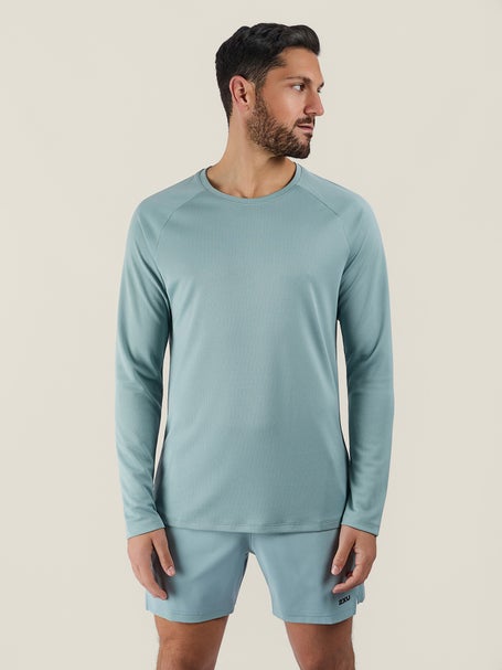 2XU Mens Aero Long Sleeve Smoke Blue