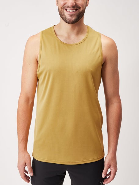 2XU Mens Aero Tank Deep Gold/Black Reflective