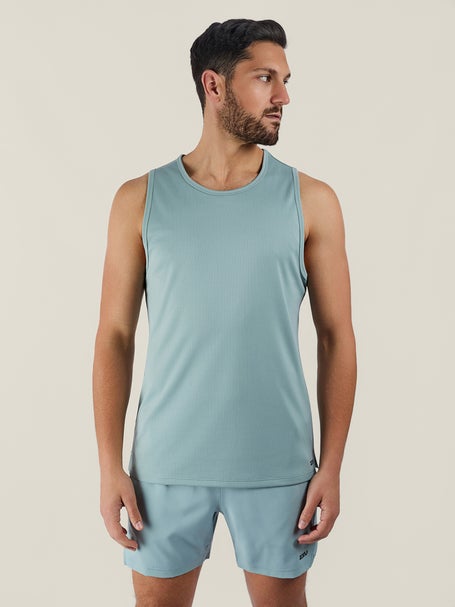 2XU Mens Aero Tank Smoke Blue