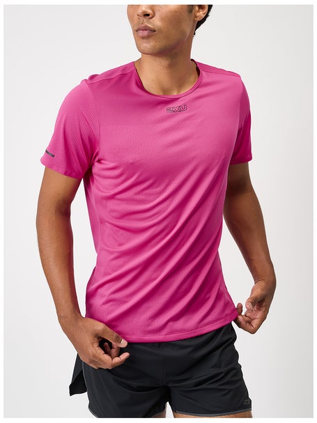 2XU Mens Light Speed Tech Tee Fuchsia