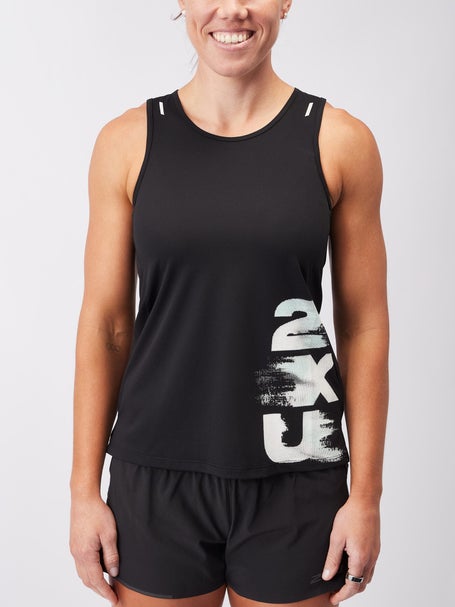 2XU Womens Light Speed Singlet Black White