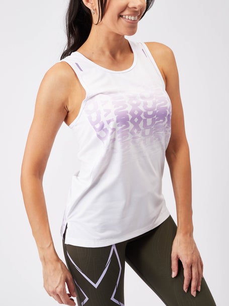 2XU Womens Light Speed Singlet White/Lavender