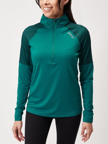 2XU Womens Light Speed 1/2 Zip Jade/Silver Reflective