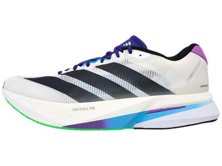 adidas adizero Boston 13\Mens Shoes\White/Black/Lime
