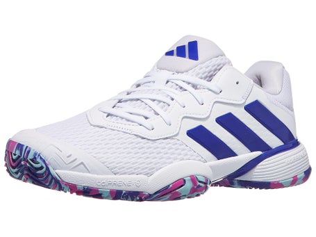 adidas Barricade K White/Lucid Blue/Aqua Junior Shoes