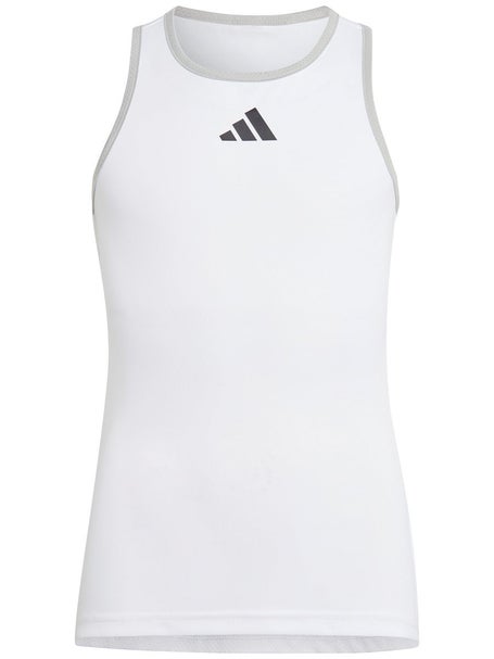 adidas Girls Core Club Tank - White