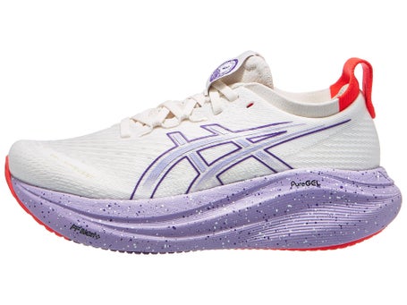 ASICS Gel Nimbus 27\Womens Shoes\Cream/Edo Purple