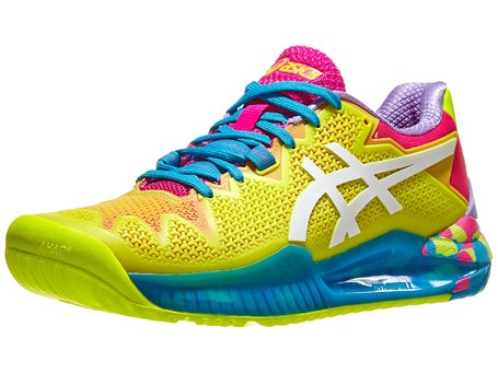 Asics Gel Resolution 8 Safety Yellow/Wht Womens Shoe