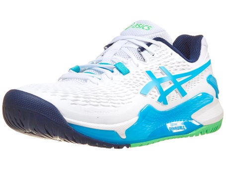 Asics Gel Resolution 9 Mens Shoes\White/Digital Aqua