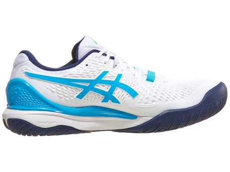 Asics Gel Resolution 9 Mens Shoes\White/Digital Aqua