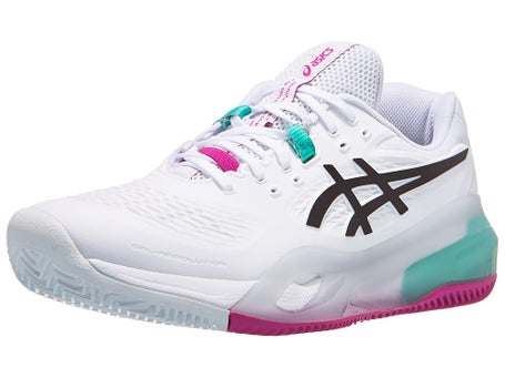 Asics Gel Resolution X Clay Wht Aurora Grn Mens Shoes