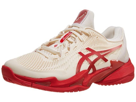 Asics Court FF 3 Novak Cream/Red Mens Shoes 