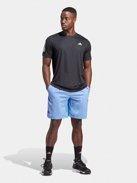 adidas Mens Core Club 3 Stripe Crew - Black