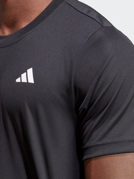 adidas Mens Core Club 3 Stripe Crew - Black