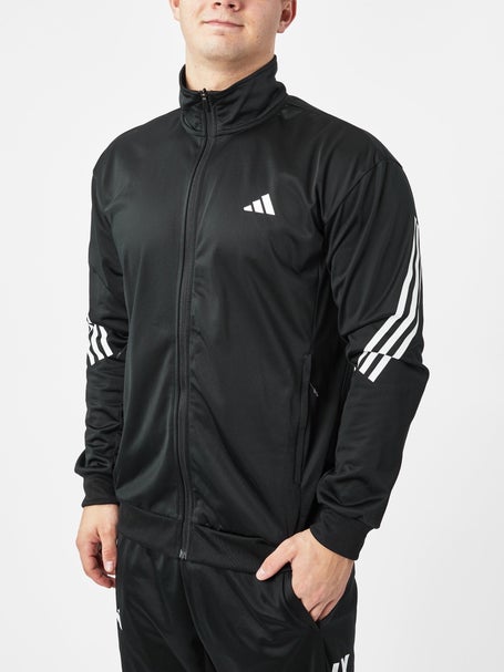 adidas Mens Core Club 3 Stripe Knit Jacket