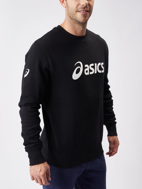 ASICS Mens Fleece Crew Performance Black