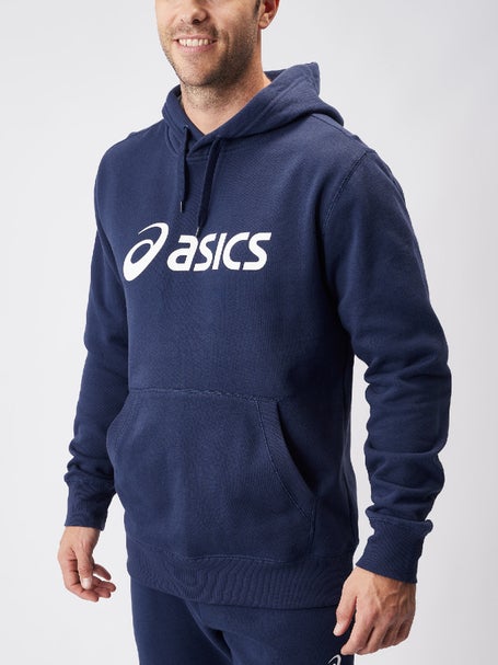 ASICS Mens Fleece Hoodie Indigo Blue