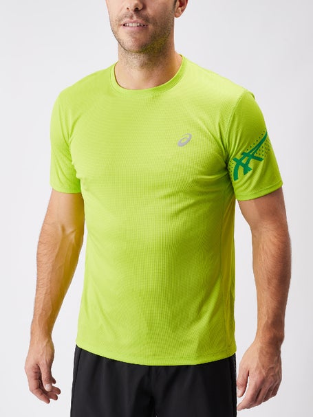 Men's SPORT RUN TOP, Lime Zest, Manga Curta T-Shirt