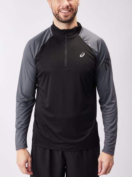 ASICS Mens Icon Long sleeve 1/2 Zip Black