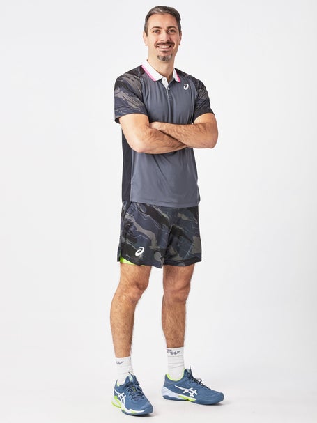 grey asics shorts