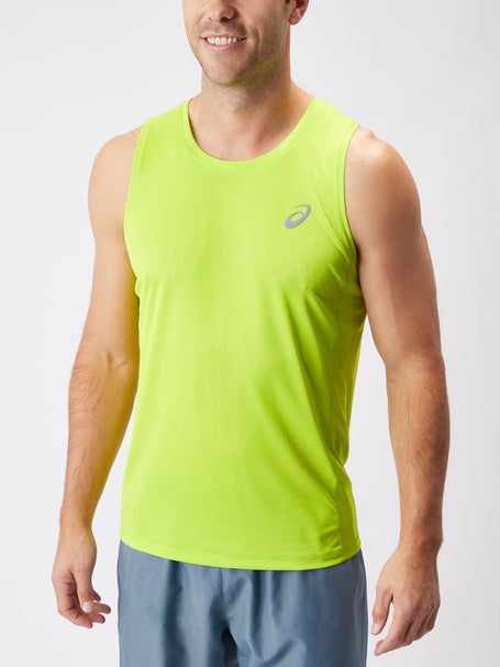 ASICS Mens Silver Singlet Lime Zest