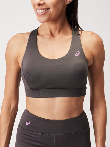 ASICS Womens Cross Back Strapped Bra Obsidian Grey