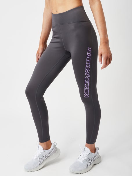 Asics Womens Logo Graphic Tight Obsidian Grey