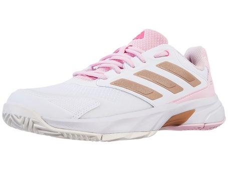 adidas CourtJam Control 3 White/Pink Womens Shoe