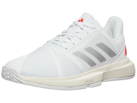 adidas CourtJam Bounce White/Silver/Red Womens Shoes