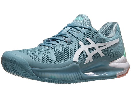 ASICS Gel Resolution 8 CLAY Smoke Blue/Wh Womens Shoes