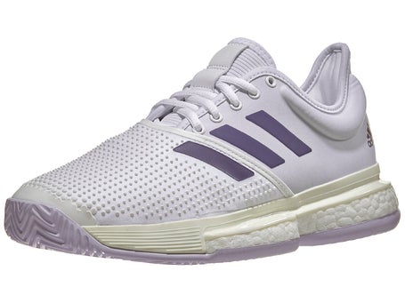 adidas SoleCourt Boost White/Purple Womens Shoes