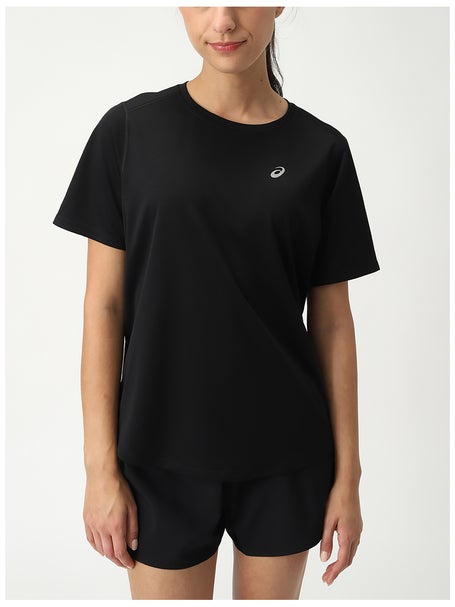 ASICS Womens Silver Short Sleeve Top Performance Black