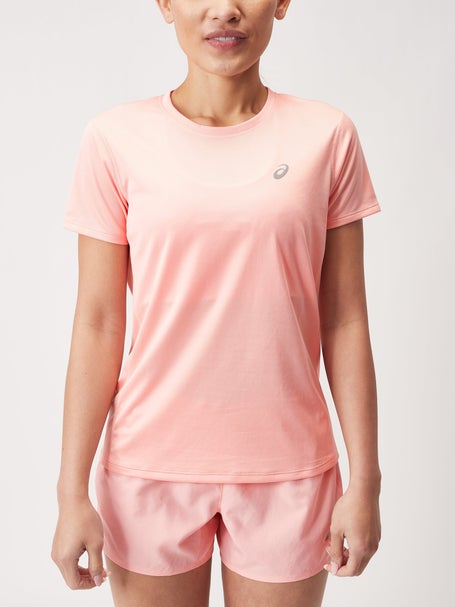 Asics Womens Silver Short Sleeve Top Frosted Rose
