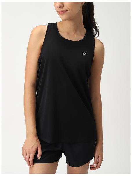 ASICS Womens Silver Tank Performance Black
