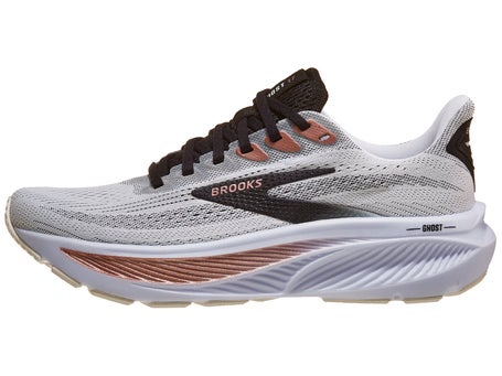 Brooks Ghost 17\Womens Shoes\White/Black/Rose Gold