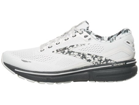 Brooks Ghost 15 Men's Shoes White/Ebony/Oyster | Tennis Only