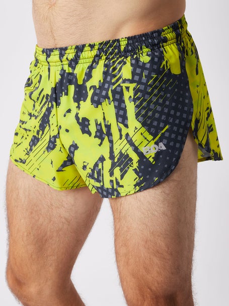 Men's Neon Yellow 1 Elite Split Shorts