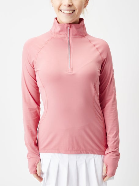 BloqUV Womens Half Zip Top - Dusty Rose