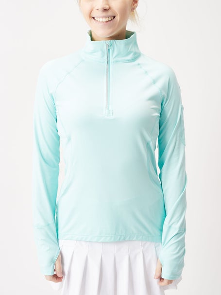 BloqUV Womens Half Zip Top - Mint