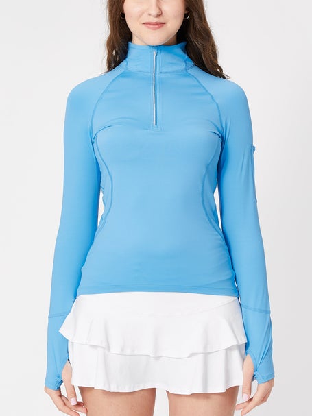 BloqUV Womens Half Zip Top - Ocean