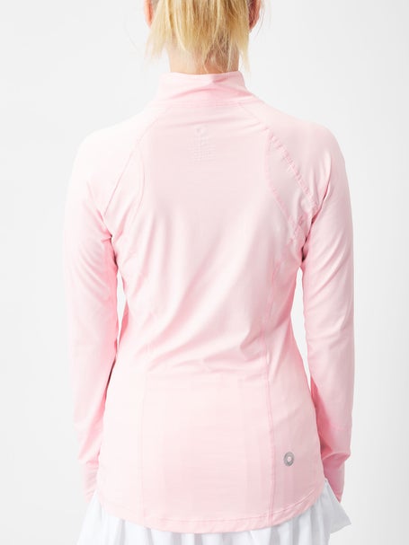 BloqUV Womens Half Zip Top - Tickle Me Pink