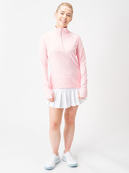 BloqUV Womens Half Zip Top - Tickle Me Pink
