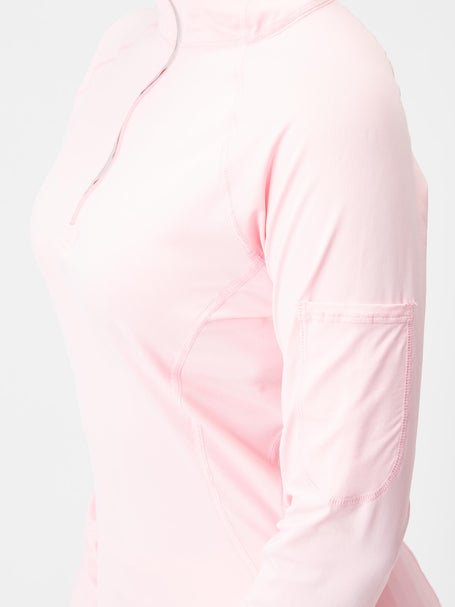BloqUV Womens Half Zip Top - Tickle Me Pink