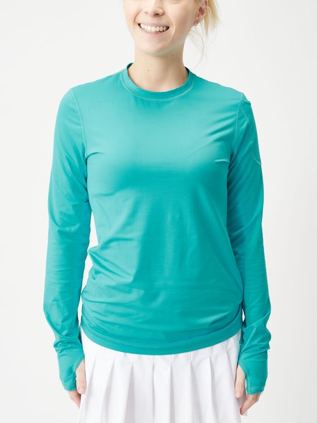 BloqUV Womens Long Sleeve Top - Caribbean Blue