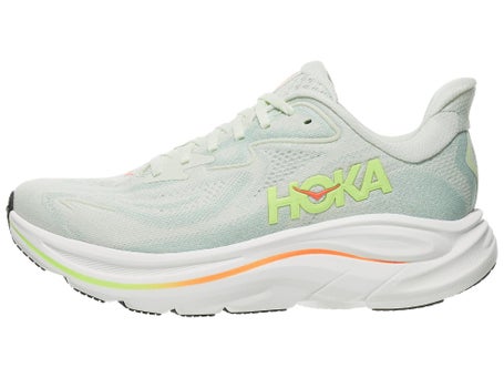 HOKA Clifton 10\Womens Shoes\Sea Glass/Neon Flame