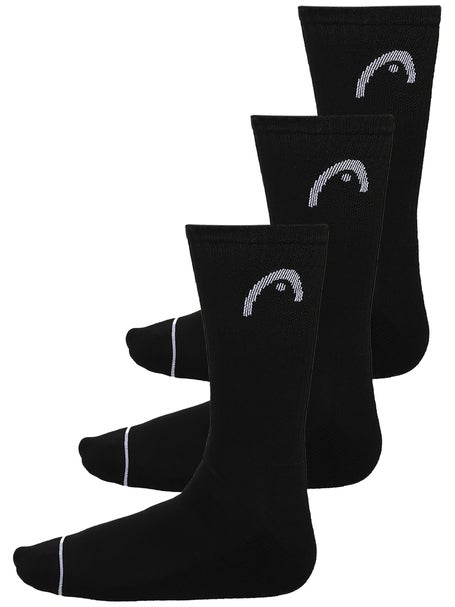 Head Mens Half Cushion Crew Socks 3 Pack - Black
