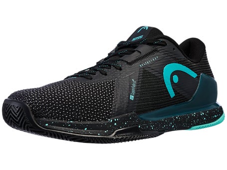 Head Sprint Pro 4.0 SF CLAY Black/Teal Mens Shoes 